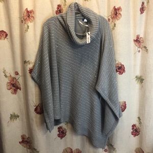 APT 9. Grey Poncho With Sparkles OS (NWT)